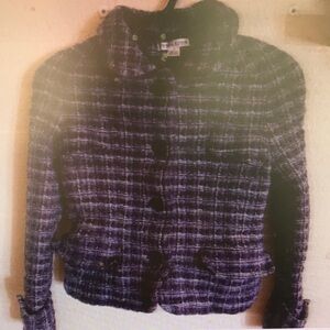 Talbots Women's Purple Plaid Jacket